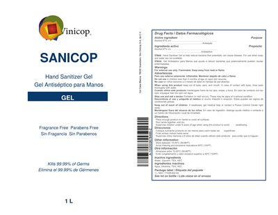 SANICOP LABEL 1 L BOTTLE HEC-1.jpg 1 L NDC: 77208-002-04 - SANICOP LABEL 1 L BOTTLE HEC 1